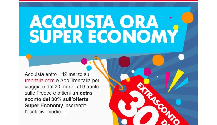 trenitalia extra sconto 30% frecciarossa frecciabianca frecciargento